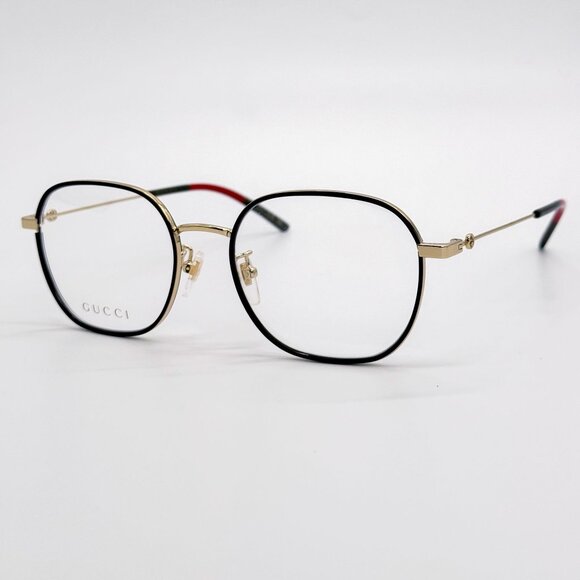 NEW GUCCI EYEGLASSES GG1198OA 001 BLACK/GOLD UNISEX AVIATOR EYEWEAR GUCCI - Picture 3 of 12